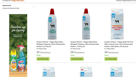 Amazon Happy Belly Dairy Products